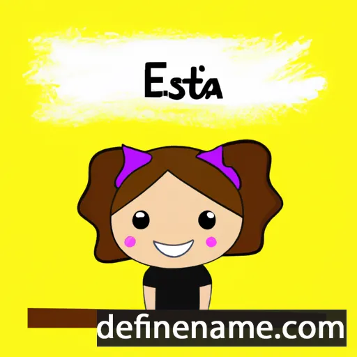 cartoon of the name Estela