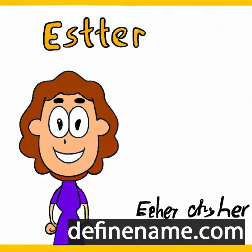 cartoon of the name Esther