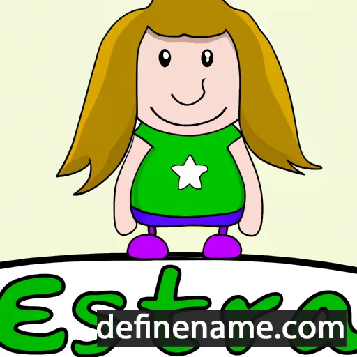 cartoon of the name Eszter