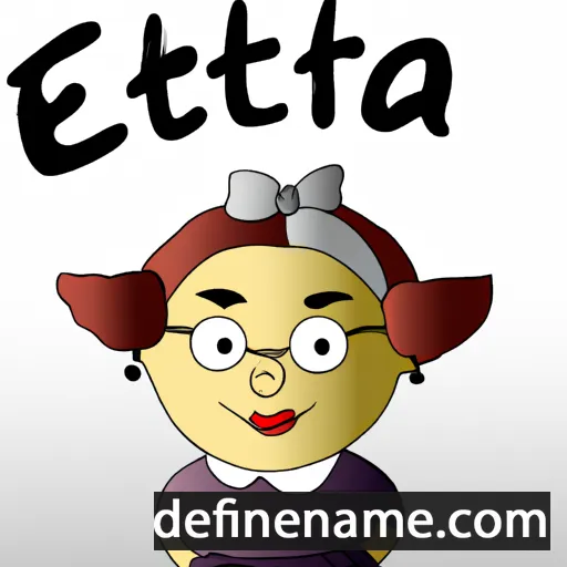 cartoon of the name Etta