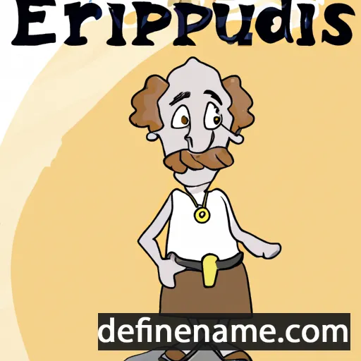 cartoon of the name Euripides