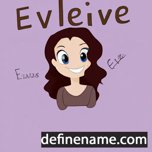 cartoon of the name Evaline