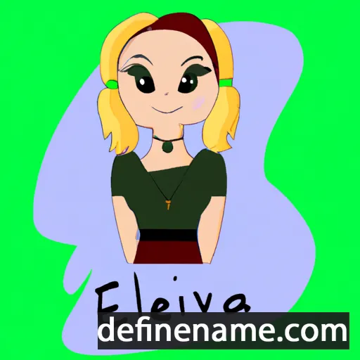 cartoon of the name Evelīna