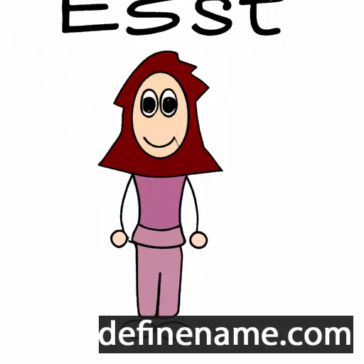 cartoon of the name Ësti