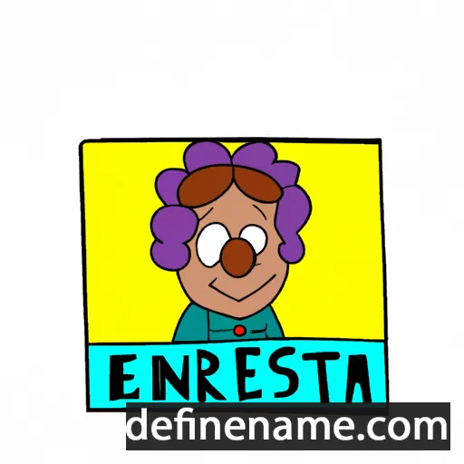 cartoon of the name Ernèsta