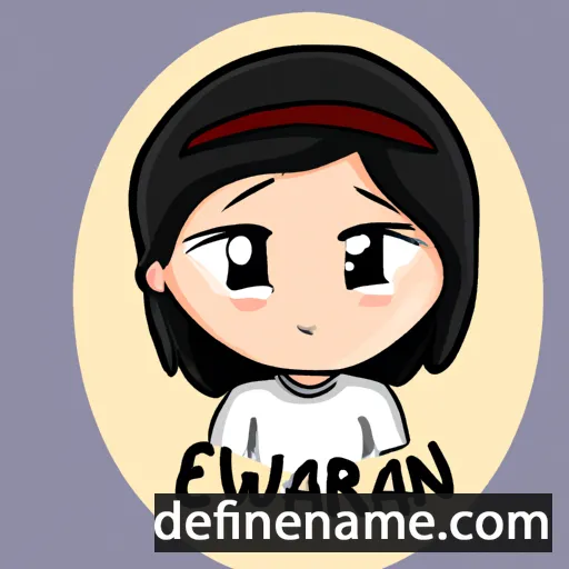 cartoon of the name Erwiana