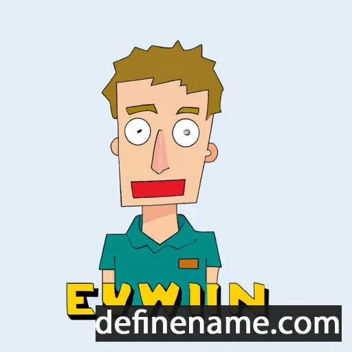 cartoon of the name Erwijn