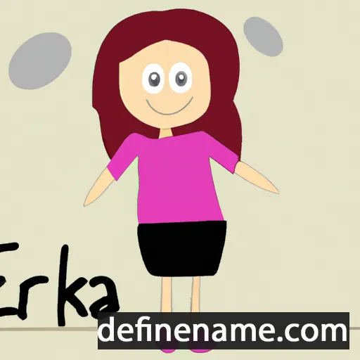 cartoon of the name Eržika