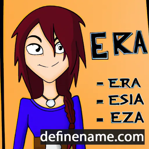 cartoon of the name Erza