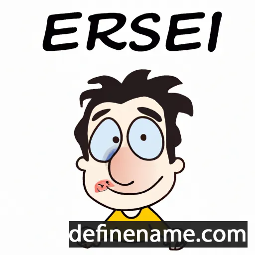 cartoon of the name Eşref