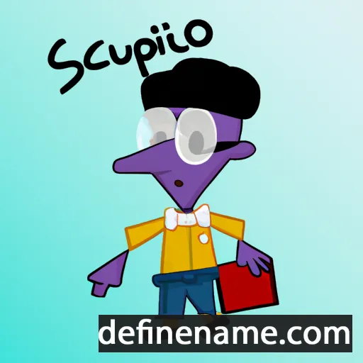 cartoon of the name Esculápio