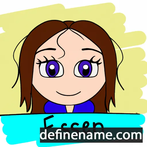 cartoon of the name Esenia