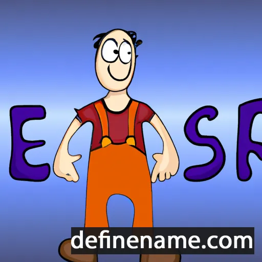 cartoon of the name Eser