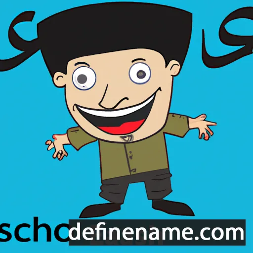 cartoon of the name Eshaq