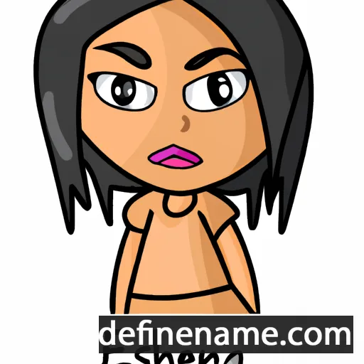 cartoon of the name Esheena