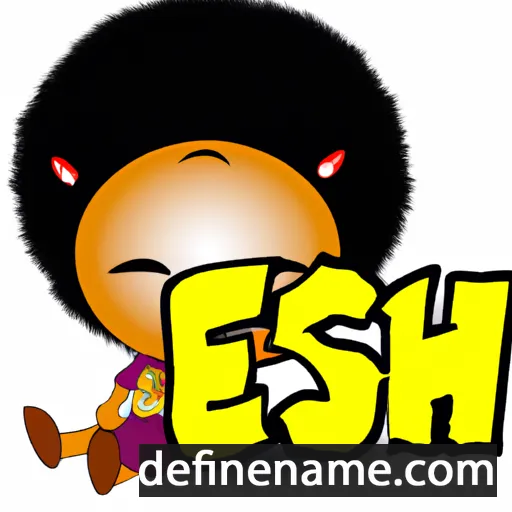 cartoon of the name Eshu