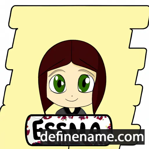 cartoon of the name Esmena