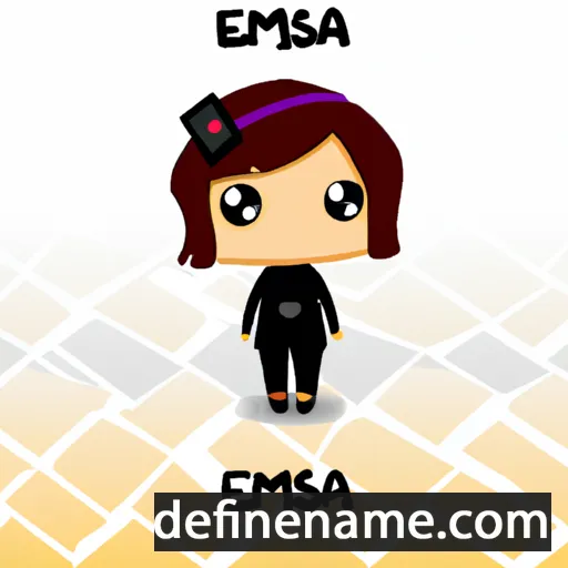 cartoon of the name Esmia