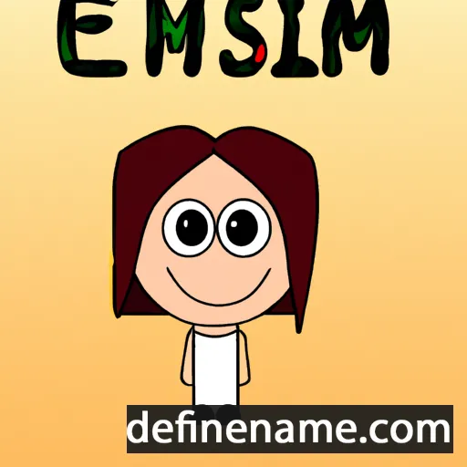 cartoon of the name Esmin