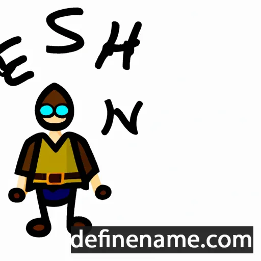 cartoon of the name Esnath