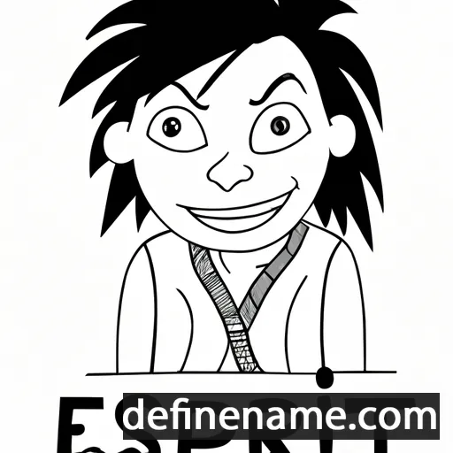 cartoon of the name Esprit