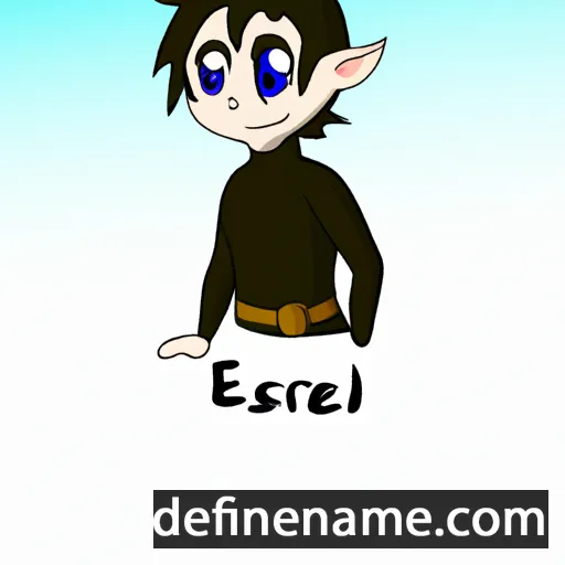 cartoon of the name Esriel