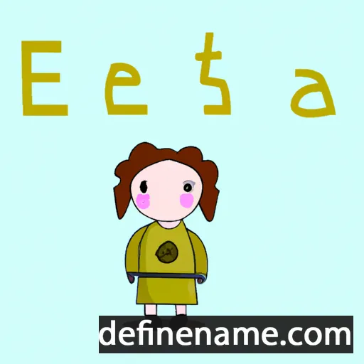 cartoon of the name Esta