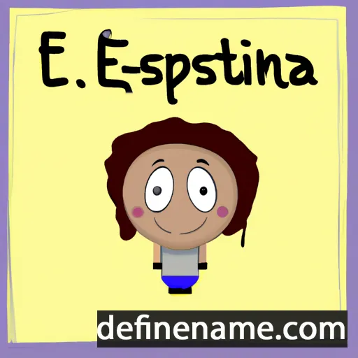 cartoon of the name Estebenia