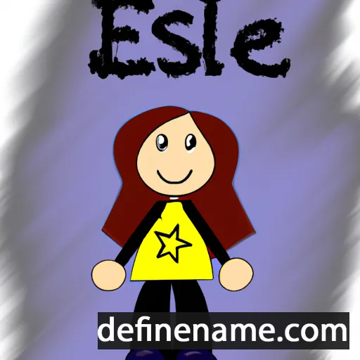 cartoon of the name Estel