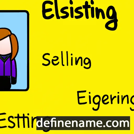 cartoon of the name Esteling