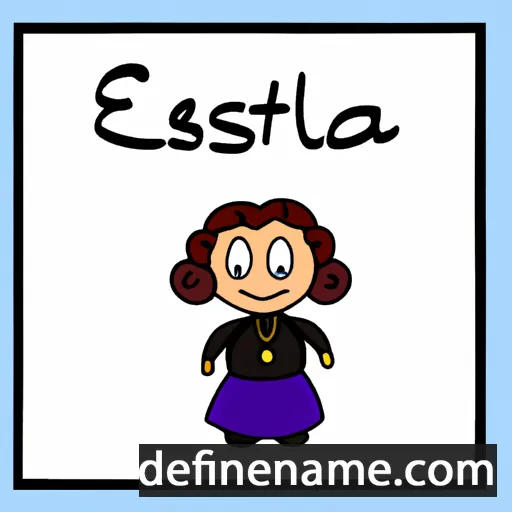 cartoon of the name Esthela