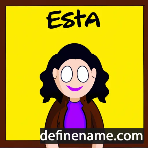 cartoon of the name Esthera