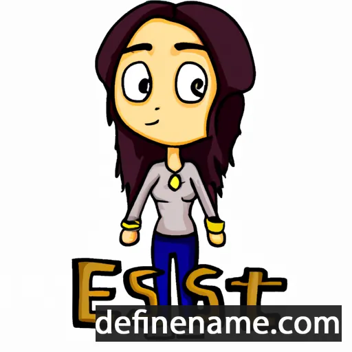 cartoon of the name Esti