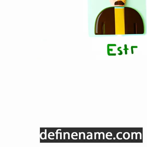 cartoon of the name Estir