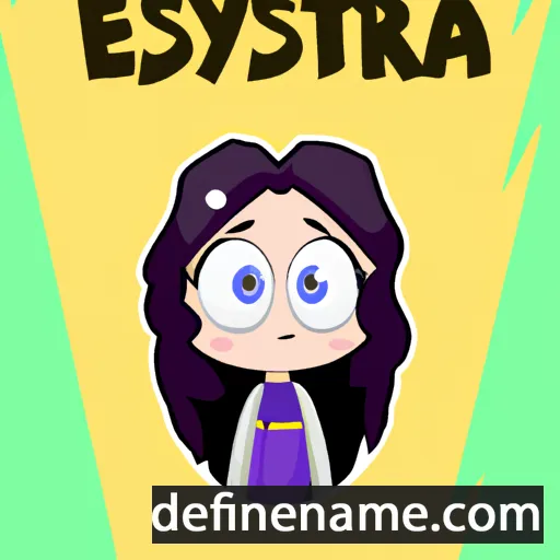 cartoon of the name Estraya