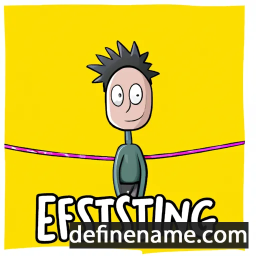 cartoon of the name Estring