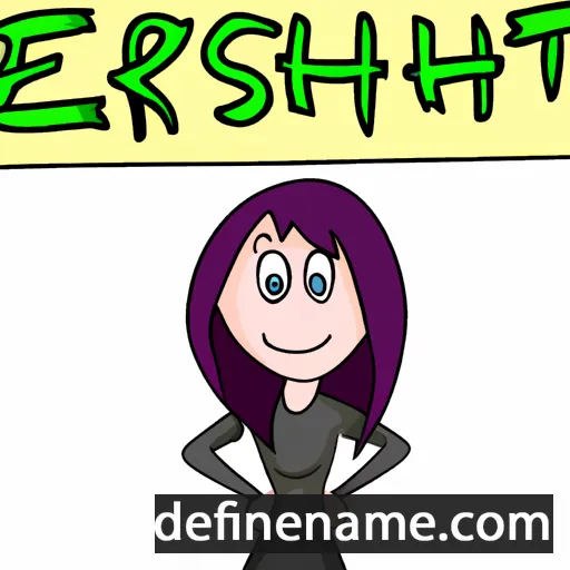 cartoon of the name Estrith