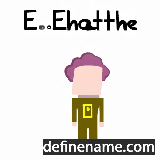 cartoon of the name Ethaneal