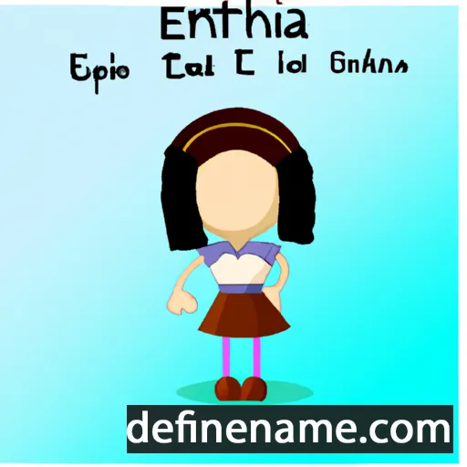 cartoon of the name Ethenia