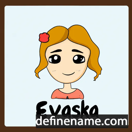 cartoon of the name Évácska