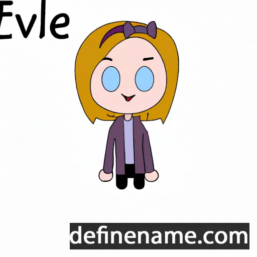 cartoon of the name Évaëlle