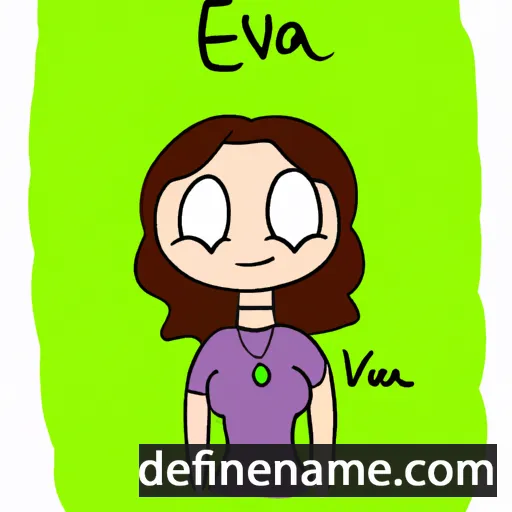 cartoon of the name Évana