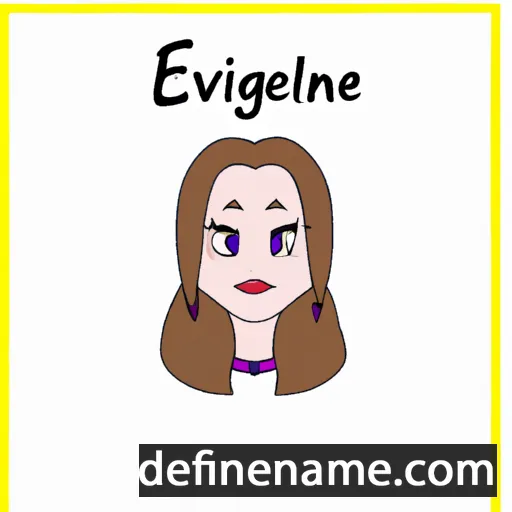 cartoon of the name Évangéline