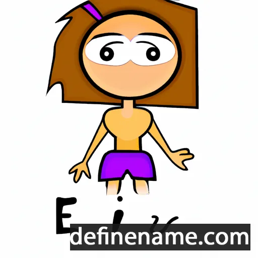 cartoon of the name Évi