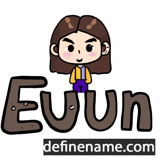 cartoon of the name Eun-a