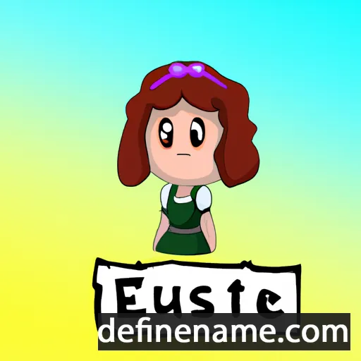 cartoon of the name Eustelle