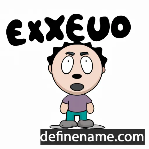 cartoon of the name Euxeo