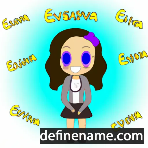 cartoon of the name Evachristina