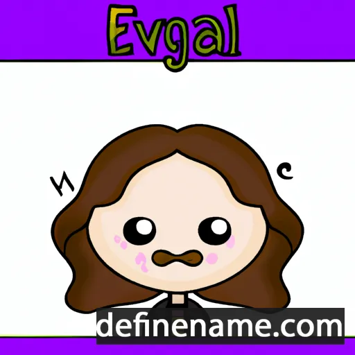 cartoon of the name Evagail