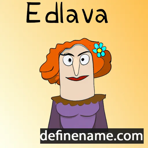 cartoon of the name Evalda